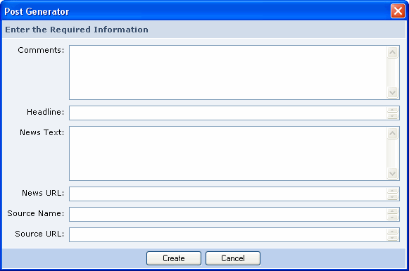 Post generator window example